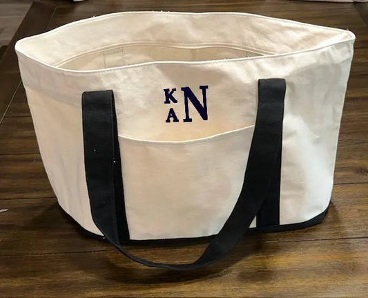 Embroidered Canvas Tote (large)