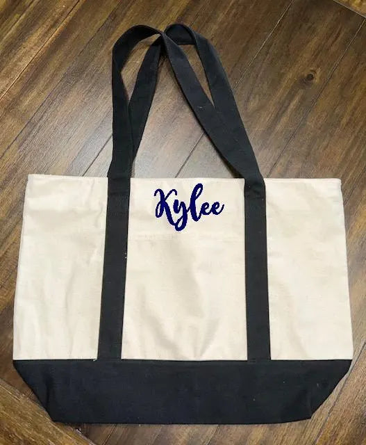 Embroidered Canvas Tote (large)