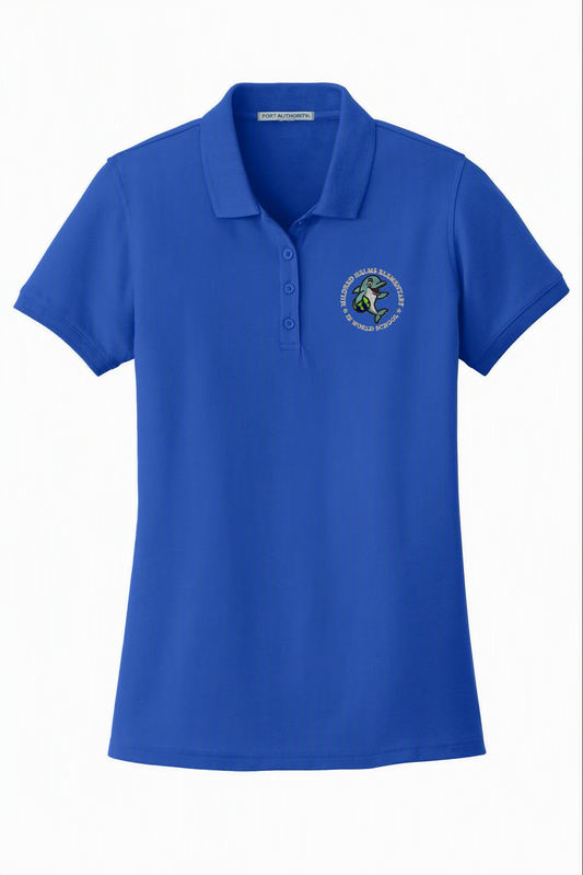 Short Sleeve Women's Polo with School Logo (Must be school employee, free delivery to school)
